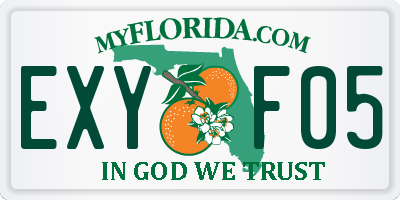 FL license plate EXYF05