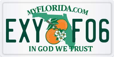 FL license plate EXYF06