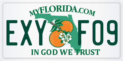 FL license plate EXYF09