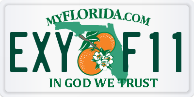 FL license plate EXYF11