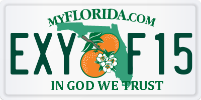 FL license plate EXYF15