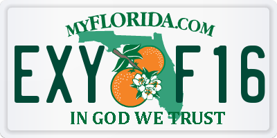 FL license plate EXYF16