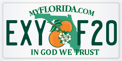 FL license plate EXYF20