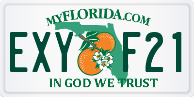 FL license plate EXYF21