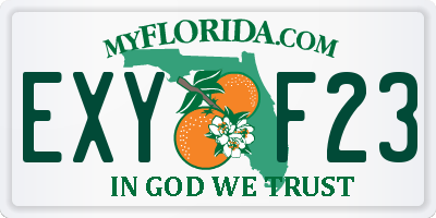 FL license plate EXYF23