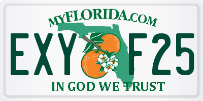 FL license plate EXYF25
