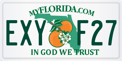 FL license plate EXYF27