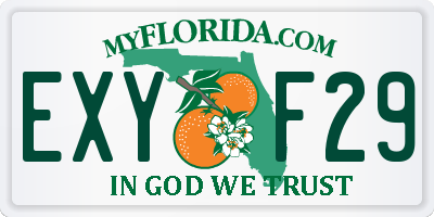 FL license plate EXYF29