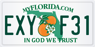 FL license plate EXYF31