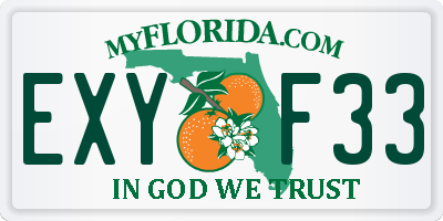 FL license plate EXYF33