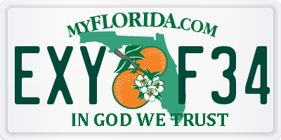 FL license plate EXYF34