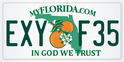FL license plate EXYF35