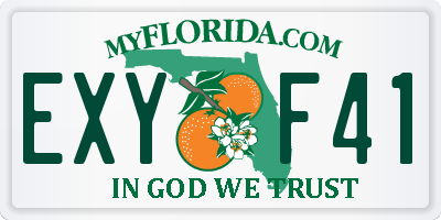 FL license plate EXYF41