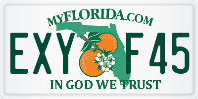 FL license plate EXYF45