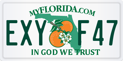 FL license plate EXYF47