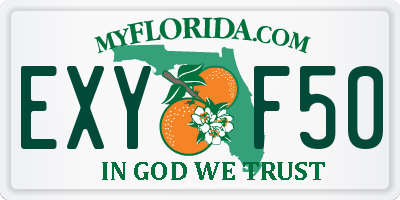 FL license plate EXYF50