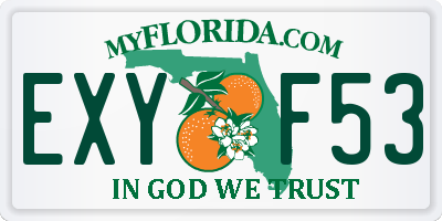 FL license plate EXYF53