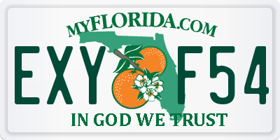 FL license plate EXYF54