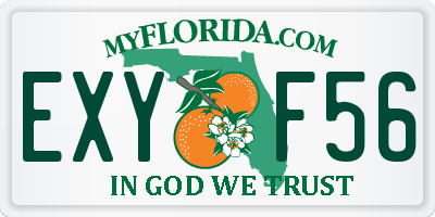 FL license plate EXYF56
