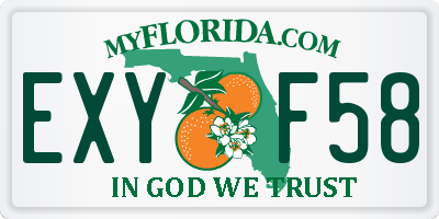 FL license plate EXYF58