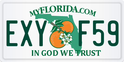 FL license plate EXYF59