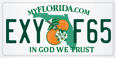 FL license plate EXYF65