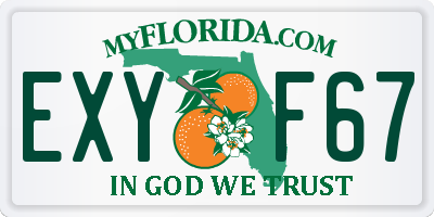 FL license plate EXYF67
