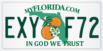 FL license plate EXYF72