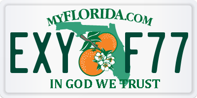 FL license plate EXYF77
