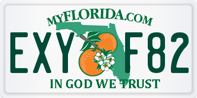 FL license plate EXYF82