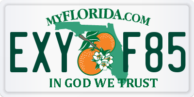 FL license plate EXYF85