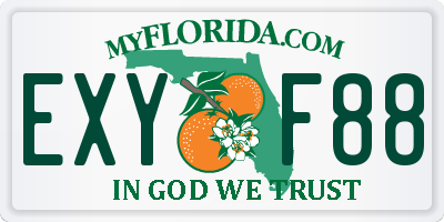FL license plate EXYF88