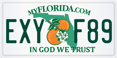 FL license plate EXYF89