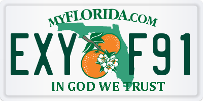 FL license plate EXYF91