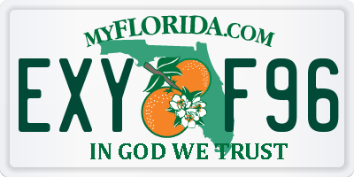 FL license plate EXYF96