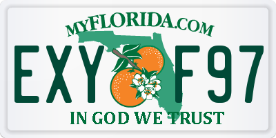 FL license plate EXYF97
