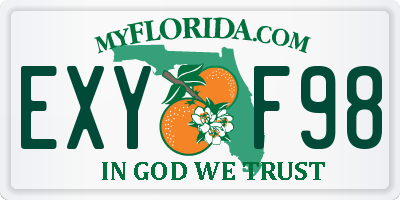 FL license plate EXYF98