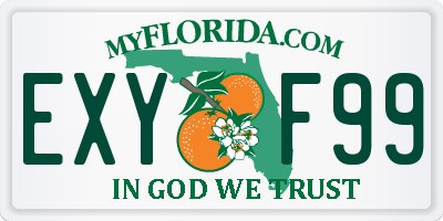 FL license plate EXYF99
