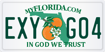 FL license plate EXYG04