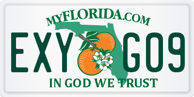 FL license plate EXYG09