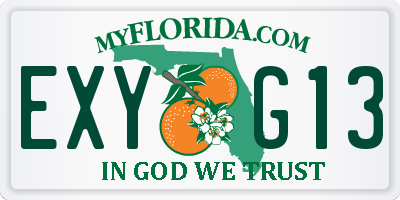 FL license plate EXYG13