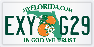 FL license plate EXYG29