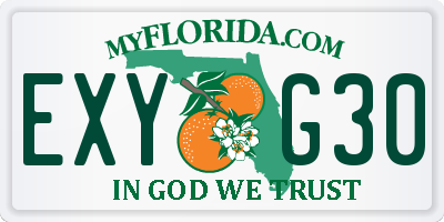 FL license plate EXYG30