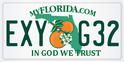 FL license plate EXYG32
