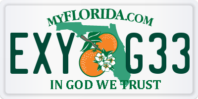 FL license plate EXYG33