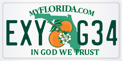 FL license plate EXYG34