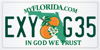 FL license plate EXYG35