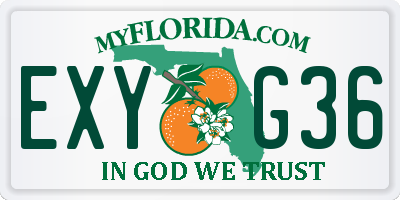 FL license plate EXYG36