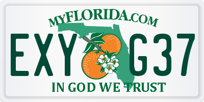 FL license plate EXYG37