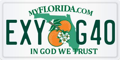 FL license plate EXYG40